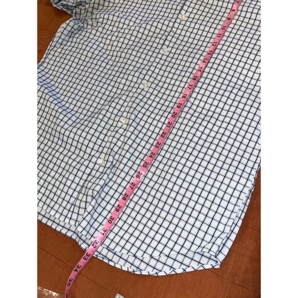 Bonobos Mens Long Sleeve Blue Checkered Button-Up Shirt Long XXL - Picture 8 of 9